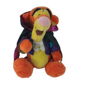 Disney Winnie the Pooh Vampire Tigger Halloween Dracula Plush Poseable Legs 14"